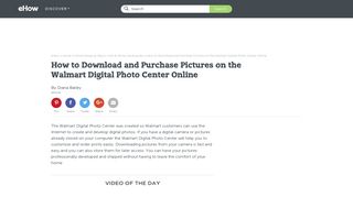How to Download and Purchase Pictures on the Walmart Digital Photo ...