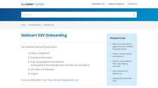 Walmart DSV Onboarding - Geekseller SupportGeekseller Support
