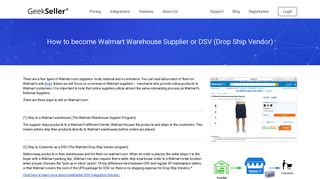 How to become Walmart Warehouse Supplier or DSV (Drop Ship ...