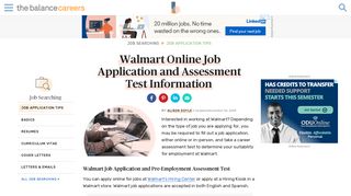 Walmart Online Job Application and Assessment Test Information