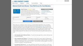 Walmart Credit Card Review - Free FICO Score For Card Members