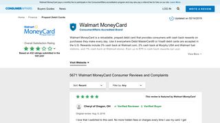 Top 5,640 Reviews and Complaints about Walmart MoneyCard