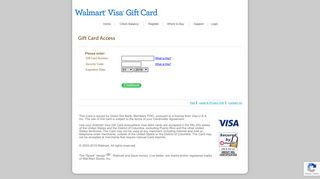 Account Access - Walmart Visa Gift Card
