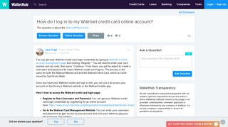 Walmart Credit Card Login Info & Instructions - WalletHub