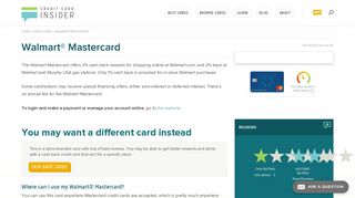 Walmart MasterCard - Info & Reviews - Credit Card Insider