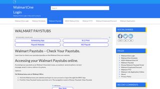 Walmart Paystubs Online - View WalmartOne ... - WalmartOne Login