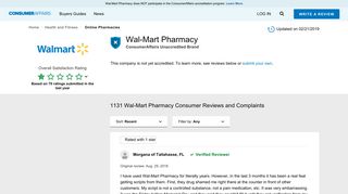 Top 1,127 Reviews and Complaints about Wal-Mart Pharmacy | Page 2