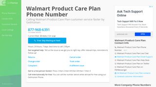 Walmart Product Care Plan Phone Number | Call Now & Skip the Wait
