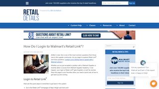 How Do I Login to Walmart's Retail Link®? - Retail Details Blog