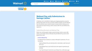 Walmart's Savings Catcher – Walmart's Savings Catcher