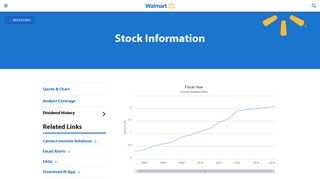 Walmart Investor Relations - Investors - Stock Information - Dividend ...