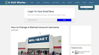How to Change a Walmart Account Username | It Still Works