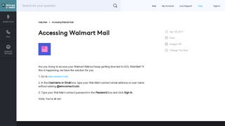 Accessing Walmart Mail - Netscape Connect Help
