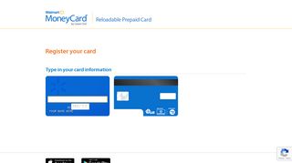 Register New Card | Walmart MoneyCard