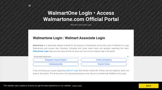 WalmartOne Login • Access Walmartone.com Official Portal