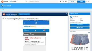Is anyone else getting this error on Walmart one today : walmart ...