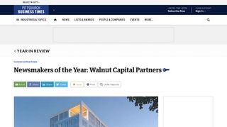 Newsmakers of the Year: Walnut Capital Partners - Pittsburgh ...