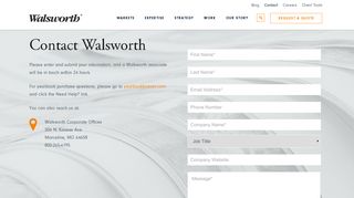 Contact Us | Walsworth