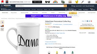 Amazon.com: WalterDrake Personalized Coffee Mug: Kitchen & Dining