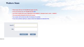 User Login - Walters State Community College