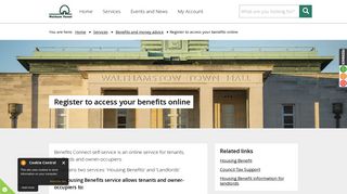 Register to access your benefits online | Waltham Forest Council