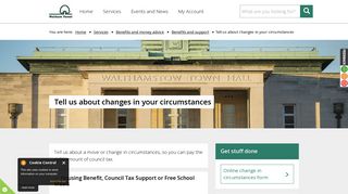 Tell us about changes in your circumstances | Waltham Forest Council