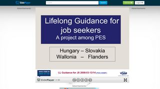 LL Guidance for JS /14 (PES-HSWF) Lifelong Guidance for job ...