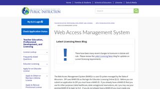 Web Access Management System | Wisconsin Department of Public ...