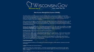 Wisconsin Web Access Management System