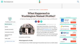 What Happened to Washington Mutual (WaMu)? - The Balance