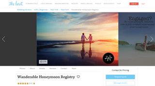 Wanderable Honeymoon Registry | Registry Services - New York, NY