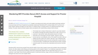 Wandering WiFi Provides Secure Wi-Fi Access and Support for Proctor ...
