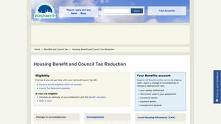 Housing Benefit and Council Tax Reduction | Wandsworth Council