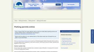 Parking permits online - Wandsworth Council