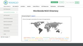 Worldwide NGO Directory - Wango