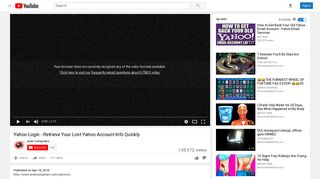 Yahoo Login - Retrieve Your Lost Yahoo Account Info Quickly - YouTube