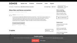 Waoo fiber and Sonos connection | Sonos Community
