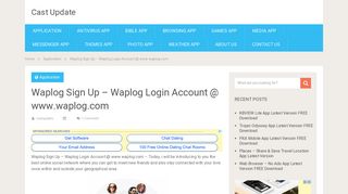 Waplog Sign Up - Waplog Login Account @ www.waplog.com
