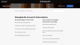 Managing My Account & Subscriptions – The Washington Post