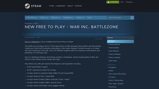 News - New Free to Play - War Inc. Battlezone - Steam