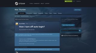 How i turn off auto login? :: War Thunder General Discussions