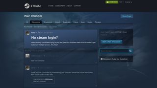No steam login? :: War Thunder General Discussions