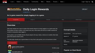Daily Login Rewards (Concept) - Giant Bomb