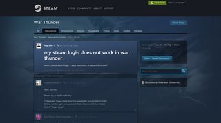 my steam login does not work in war thunder :: War Thunder General ...