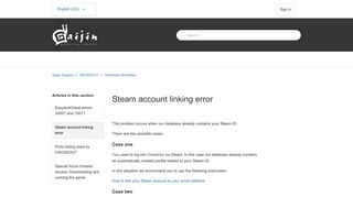 Steam account linking error – Gaijin Support
