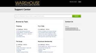 Dave Matthews Band Warehouse | Portal