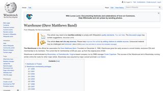 Warehouse (Dave Matthews Band) - Wikipedia