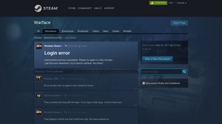 Login error :: Warface General Discussions - Steam Community