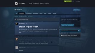 Steam login broken? :: Warface General Discussions