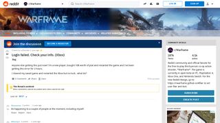 Login failed. Check your info. (Xbox) : Warframe - Reddit